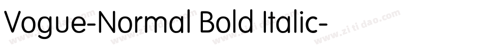 Vogue-Normal Bold Italic字体转换